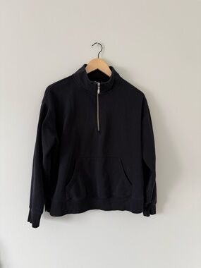 OLD NAVY | Black Half-Zip Pullover Sweatshirt (Size M)
